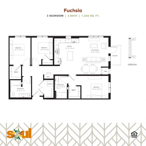 the floor plan of the fuchsia residences
